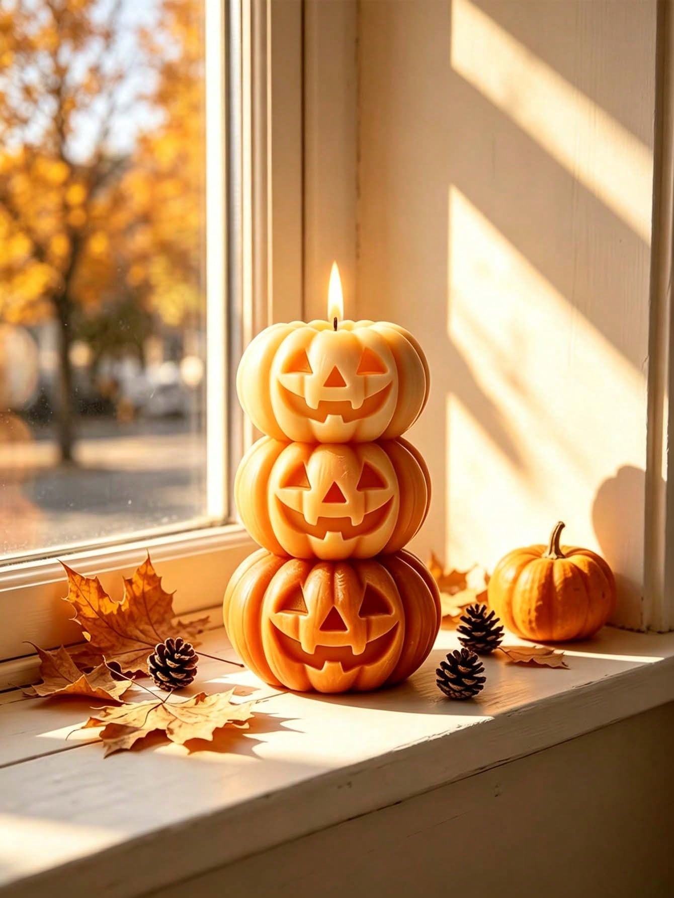 1pc Halloween 3-Layer Pumpkin  - Home Fragrance Usa ulasan dan harga